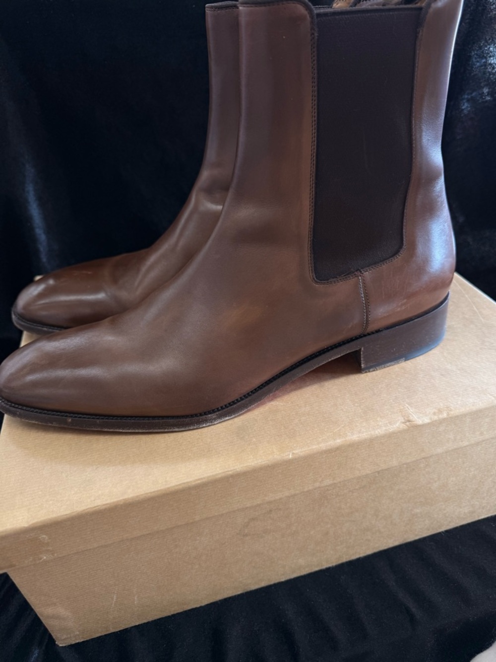 Christian Louboutin Men's Brown Leather Samson Boots - Picture 2 of 7